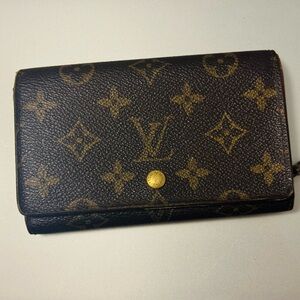 Louis Vuitton Black and Gold Monogram Wallet